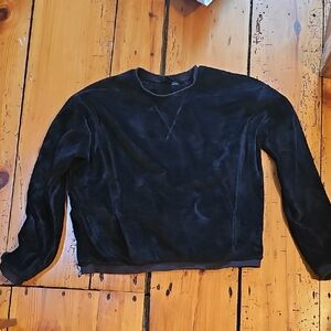 Athleta Girl Black Fleece Pullover